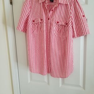 Short sleeve summer blouse crinkle